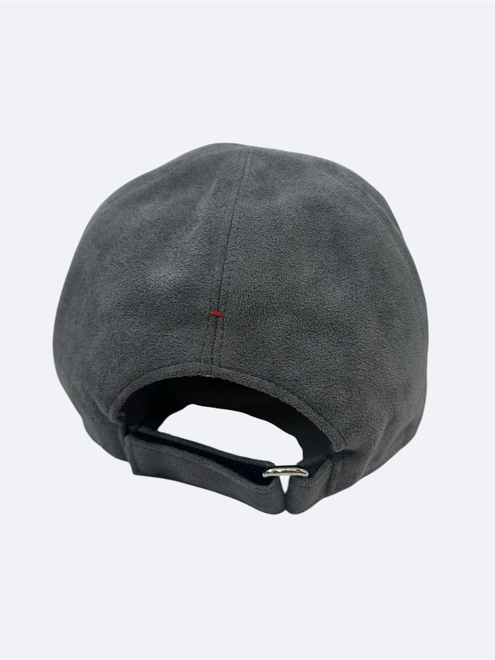 Loro Piana Charcoal Gray Suede Baseball Cap with Embroidered Crest - Picture 3 of 4